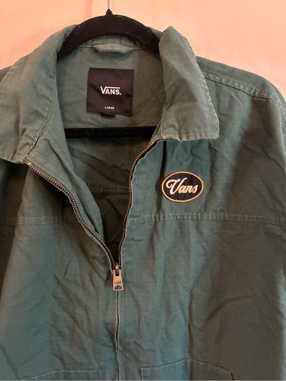 Vans skater zip up jacket with patch